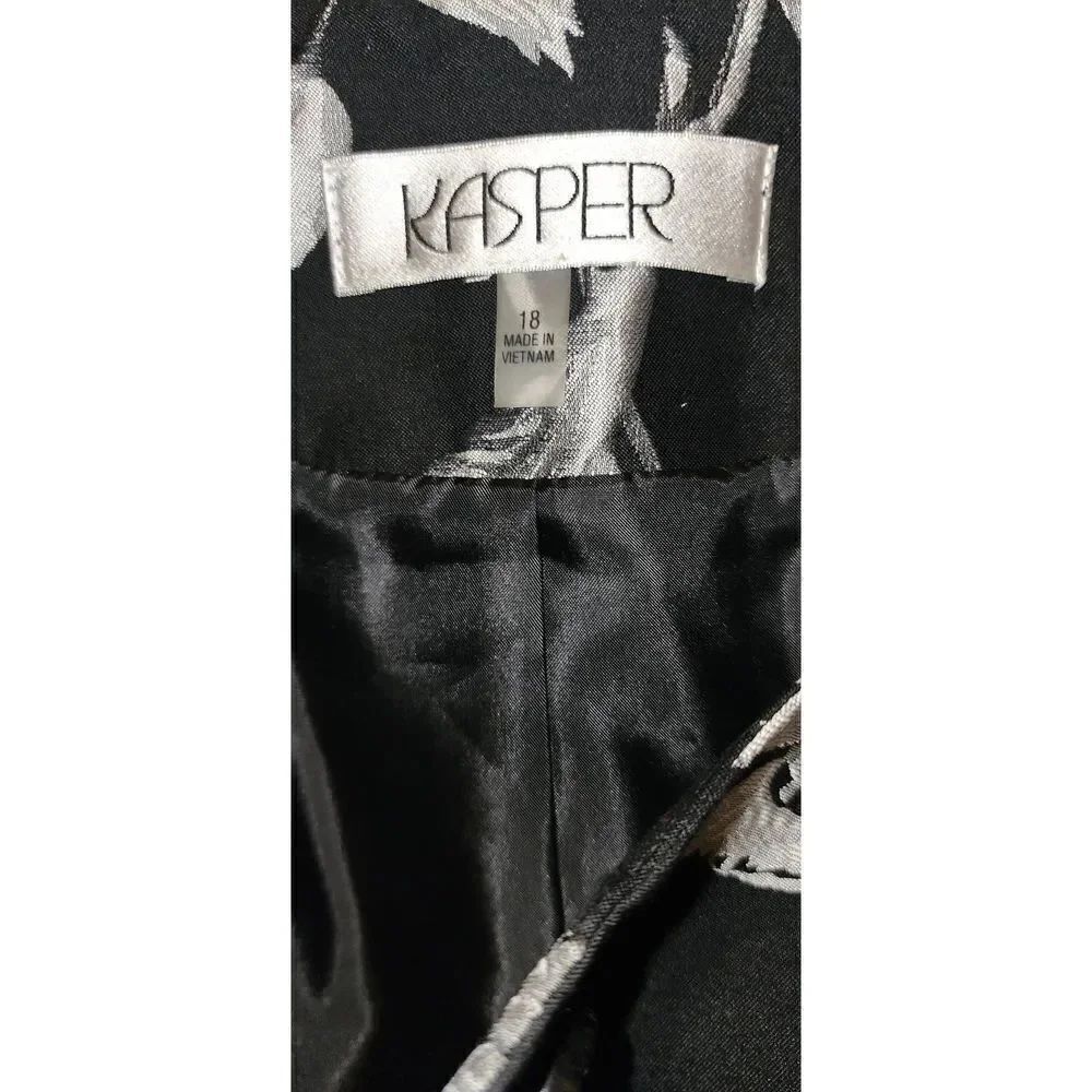 Kasper black and gray long jacket - Picture 5 of 6